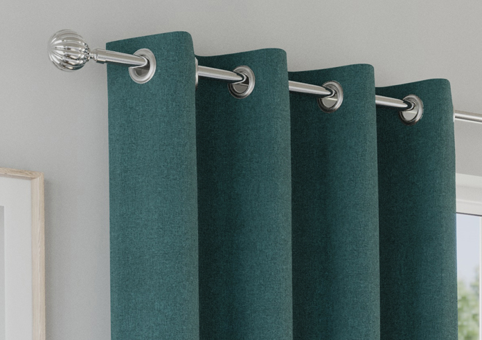 Austin (Blackout) Eyelet, Teal - Ready Made Curtains - Image 9